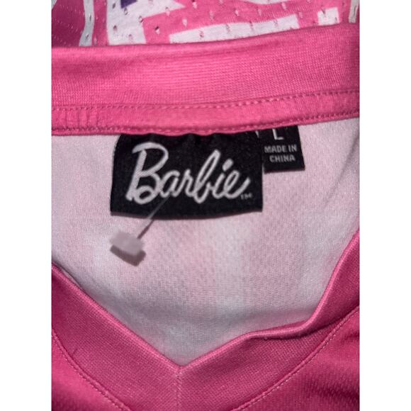 Barbie Malibu Women’s Cropped Football #59 Shirt Jersey Size Large Pink - Picture 3 of 10